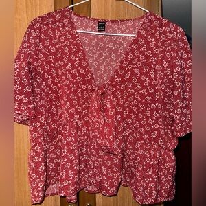 Women’s Red Floral Top